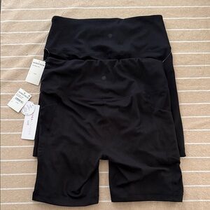 Black Women's Biker Shorts - Set of 2 NWT